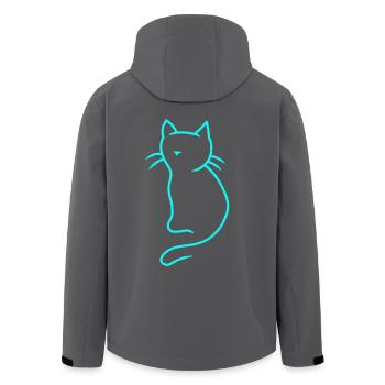 Kätzchen Katze Katzen Haustiere Kinder Miau - Recycelte Männer Softshell-Jacke von Stanley/Stella - Schwarz - Hinten - AI Model Male 185 light (185cm)