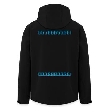 ornament griechisch - Recycelte Männer Softshell-Jacke von Stanley/Stella - Schwarz - Hinten - AI Model Male 185 light (185cm)