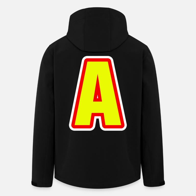 Alphabet, Buchstabe A - Recycelte Männer Softshell-Jacke von Stanley/Stella - Schwarz