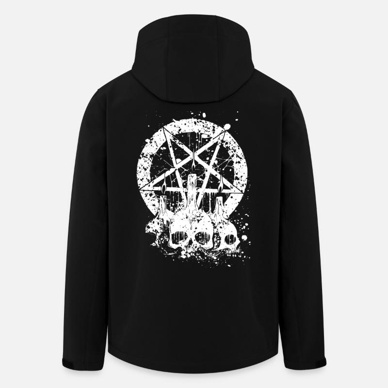 Gothique Skull - Veste softshell homme en polyester recyclé Stanley/Stella - noir