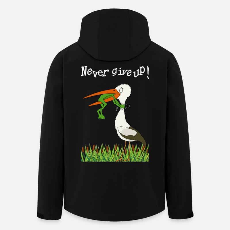 Never give up! - Men’s Recycled Softshell Jacket by Stanley/Stella - black