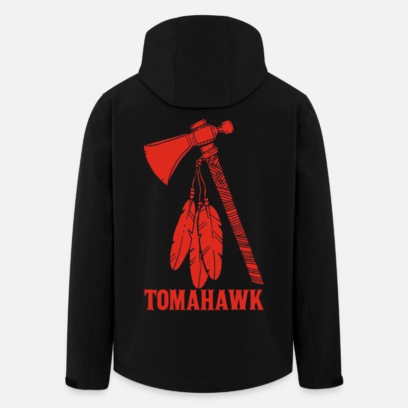 Tomahawk rouge - Veste softshell homme en polyester recyclé Stanley/Stella - noir