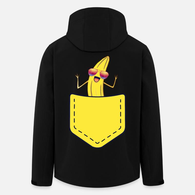 Coole Banane - Recycelte Männer Softshell-Jacke von Stanley/Stella - Schwarz