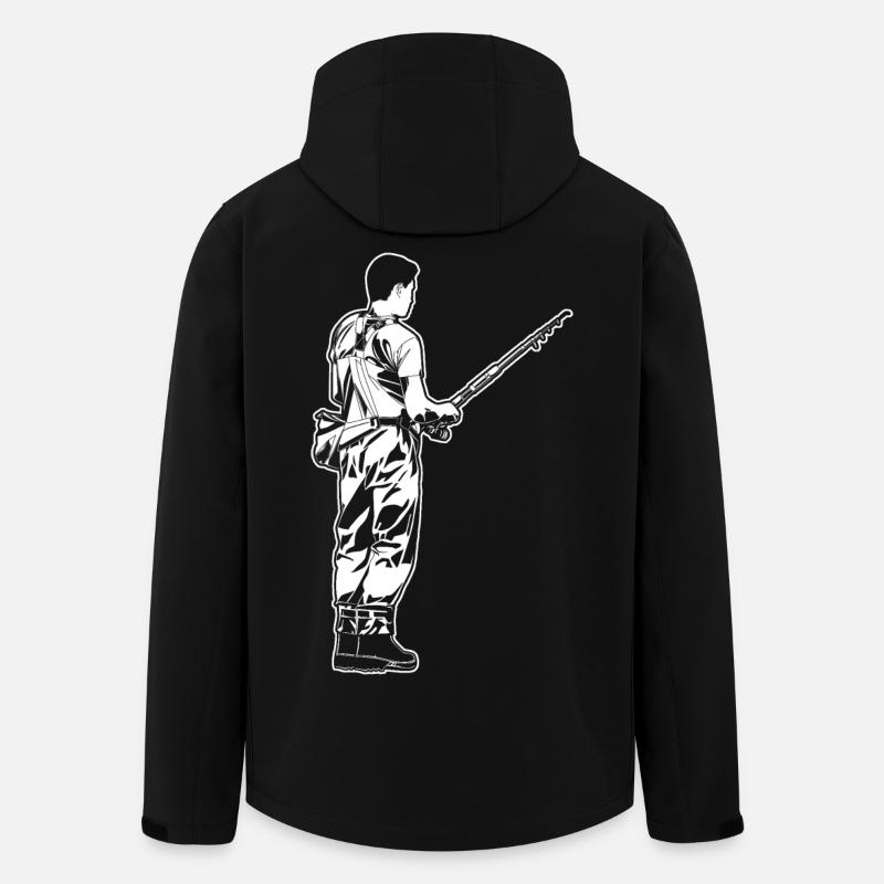 Pêcheur - Veste softshell homme en polyester recyclé Stanley/Stella - noir