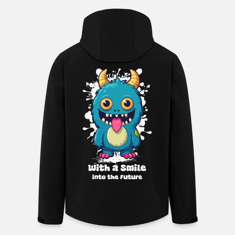 Monster Lächeln - Recycelte Männer Softshell-Jacke von Stanley/Stella - Schwarz