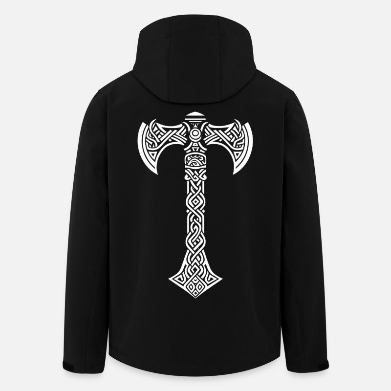 Mjöllnir Wikingersymbol - Recycelte Männer Softshell-Jacke von Stanley/Stella - Schwarz