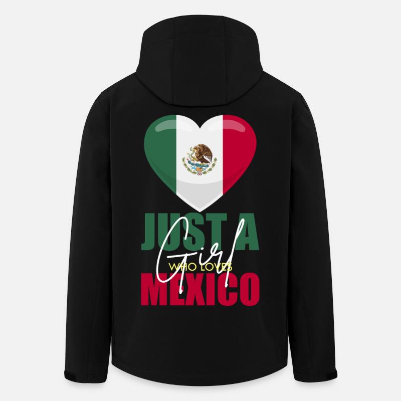 Mexiko Herz Flagge Liebe - Recycelte Männer Softshell-Jacke von Stanley/Stella - Schwarz