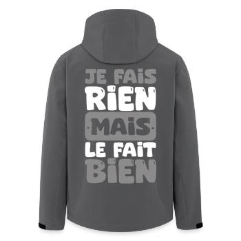 Ich mache nichts anderes, als es gut zu machen, lustiger Houmour - Recycelte Männer Softshell-Jacke von Stanley/Stella - Schwarz - Hinten - AI Model Male 185 light (185cm)