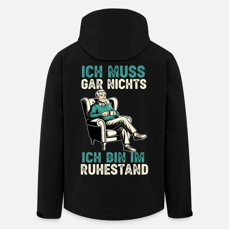 Opa Rentner 2025 Enkelkind Geschenk Ruhestand - Recycelte Männer Softshell-Jacke von Stanley/Stella - Schwarz