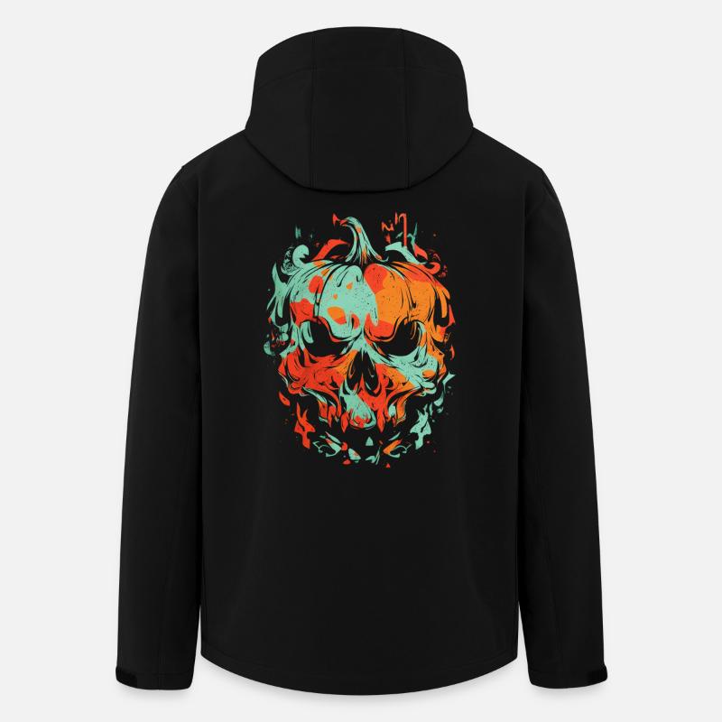 Horror Kürbis Schädel – Grunge Art Design - Recycelte Männer Softshell-Jacke von Stanley/Stella - Schwarz