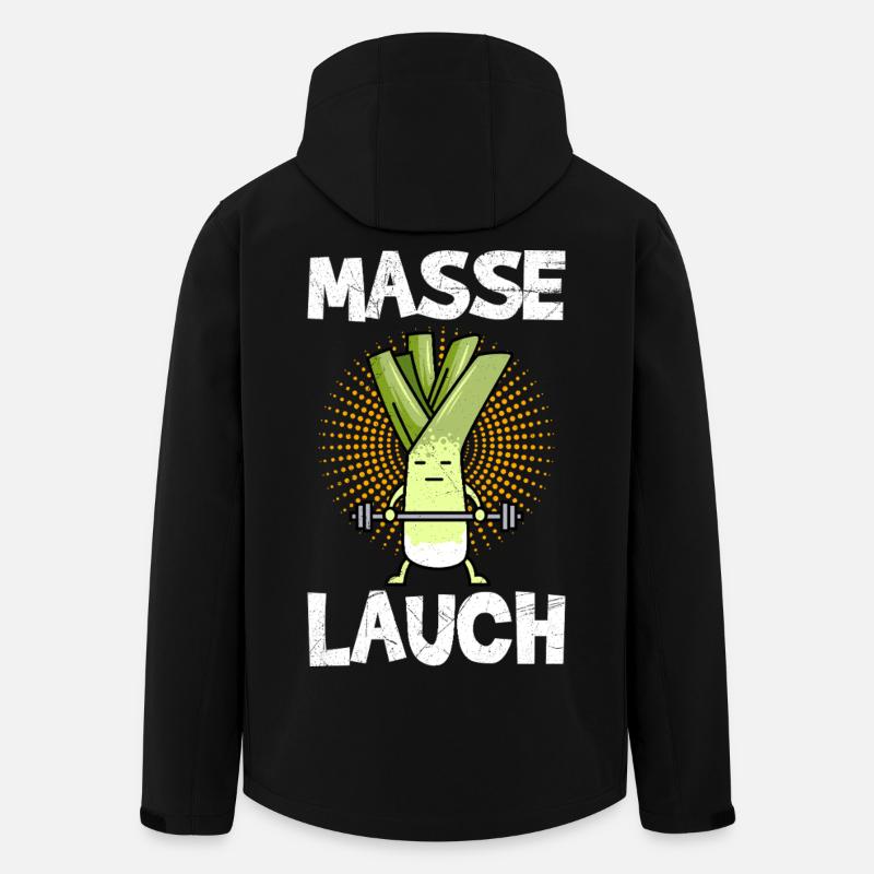 Weightlifter MASS LEEK Gym Funny - Men’s Recycled Softshell Jacket by Stanley/Stella - black