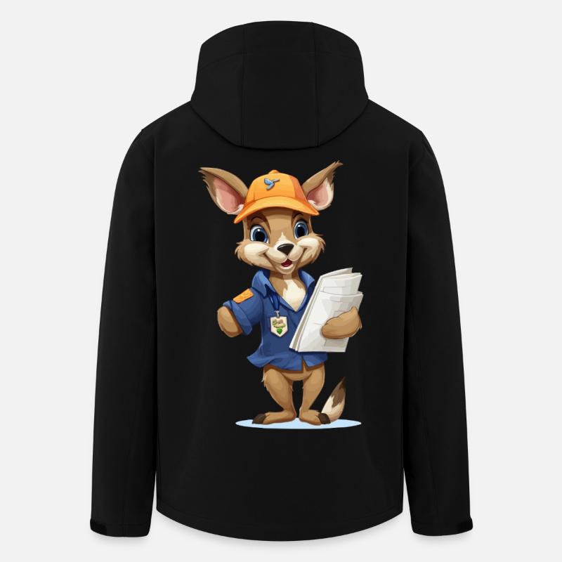 Hoppel Bauarbeiter Hase - Recycelte Männer Softshell-Jacke von Stanley/Stella - Schwarz