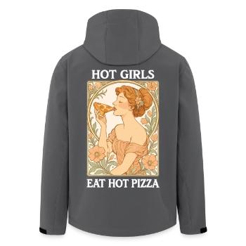 Pizza Art nouveau : les filles sexy mangent de la pizza chaude - Veste softshell homme en polyester recyclé Stanley/Stella - noir - Dos - AI Model Male 185 light (185cm)