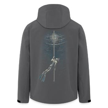 Freediving Freediving - Men’s Recycled Softshell Jacket by Stanley/Stella - black - Back - AI Model Male 185 light (185cm)