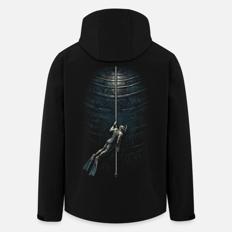 Apnoetauchen Freitauchen - Recycelte Männer Softshell-Jacke von Stanley/Stella - Schwarz