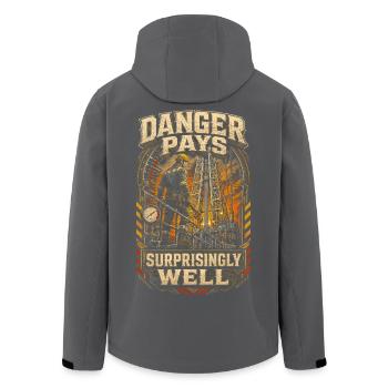 Oil rig rig worker - Men’s Recycled Softshell Jacket by Stanley/Stella - black - Back - AI Model Male 185 light (185cm)