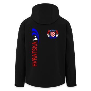 Football de Croatie - Veste softshell homme en polyester recyclé Stanley/Stella - noir - Dos - AI Model Male 185 light (185cm)