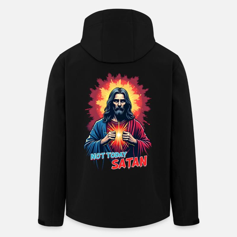 Not today satan - Men’s Recycled Softshell Jacket by Stanley/Stella - black