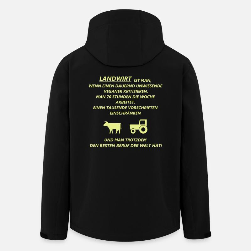 Landwirt - Recycelte Männer Softshell-Jacke von Stanley/Stella - Schwarz