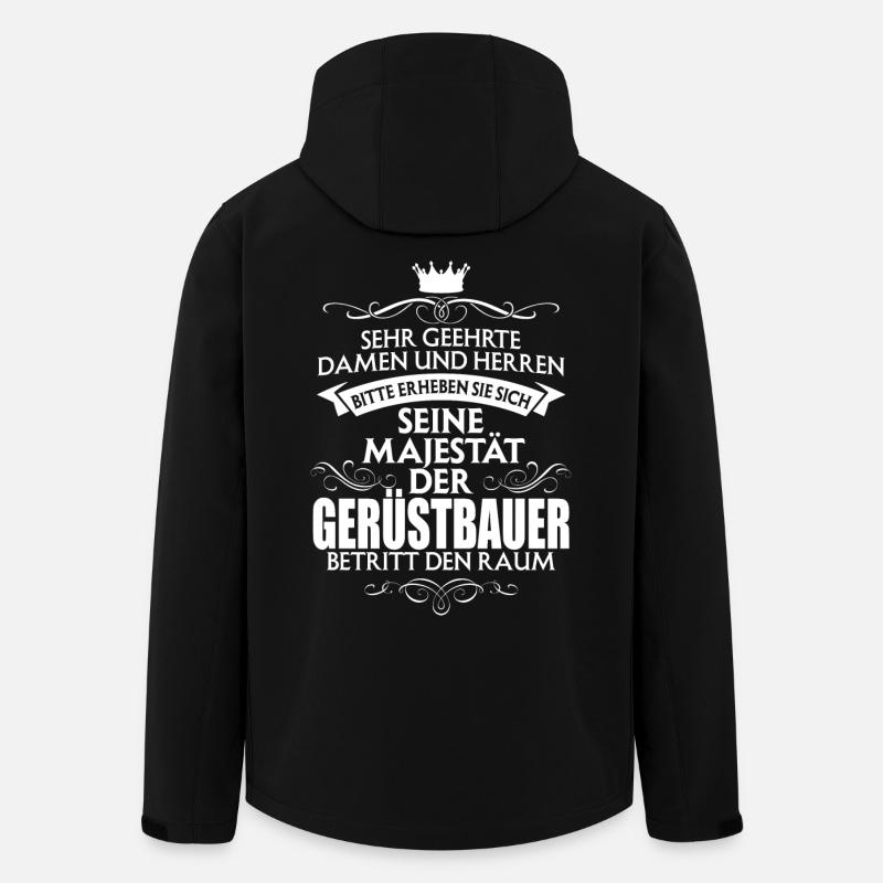 GERÜSTBAUER - Majestät - Recycelte Männer Softshell-Jacke von Stanley/Stella - Schwarz