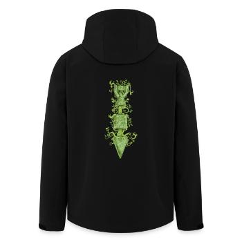 Die Herrschaft der Natur - Recycelte Männer Softshell-Jacke von Stanley/Stella - Schwarz - Hinten - AI Model Male 185 light (185cm)