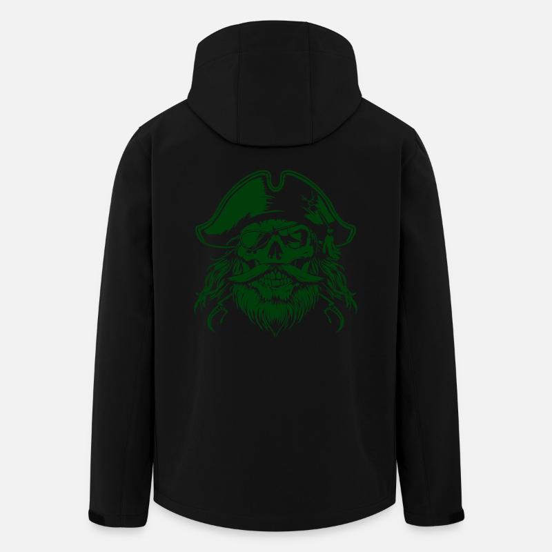 pirat skull - Recycelte Männer Softshell-Jacke von Stanley/Stella - Schwarz