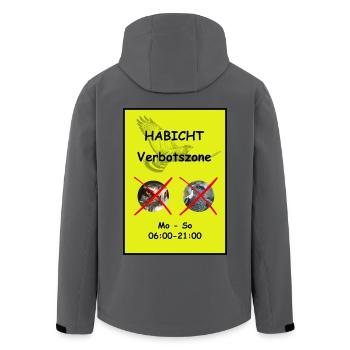 Habicht Verbotszone - Recycelte Männer Softshell-Jacke von Stanley/Stella - Schwarz - Hinten - AI Model Male 185 light (185cm)