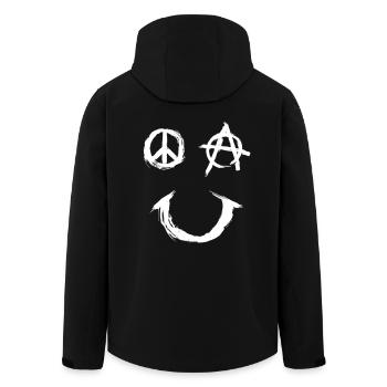 Pace Anarchy Smiley - Men’s Recycled Softshell Jacket by Stanley/Stella - black - Back - AI Model Male 185 light (185cm)