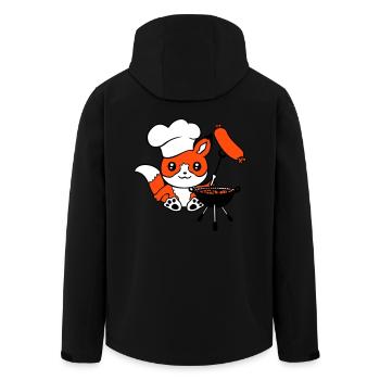 Fox Grills Saucisses Grill Master Grilling Cuisson - Veste softshell homme en polyester recyclé Stanley/Stella - noir - Dos - AI Model Male 185 light (185cm)