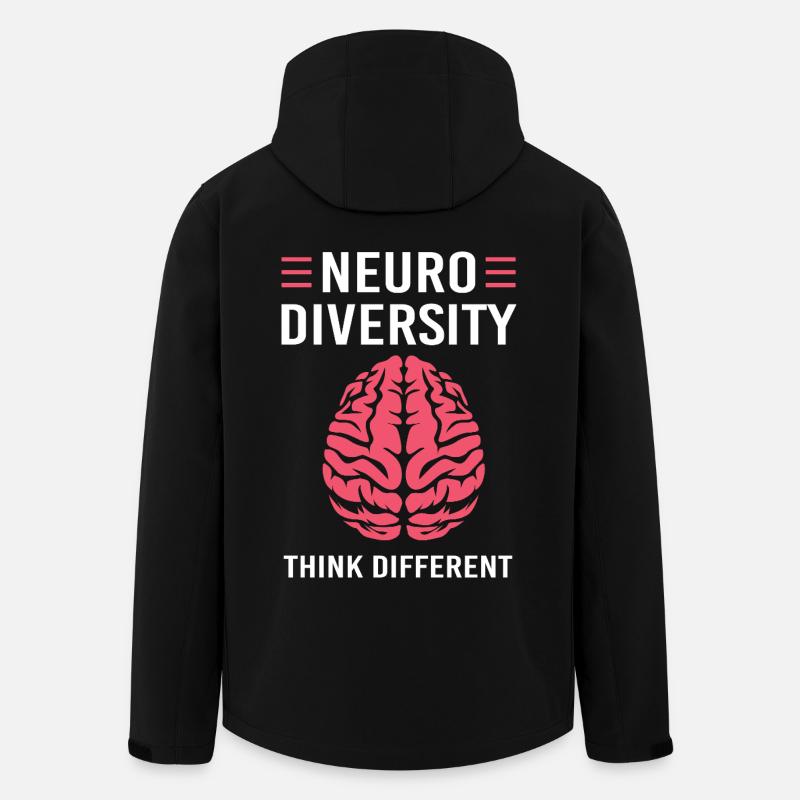 Autisme, Autiste, TDAH, Asperger, Neurodiversité - Veste softshell homme en polyester recyclé Stanley/Stella - noir