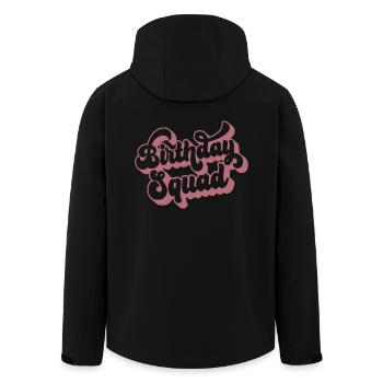 Birthday Squad Matching Group Birthday Party Gift - Men’s Recycled Softshell Jacket by Stanley/Stella - black - Back - AI Model Male 185 light (185cm)