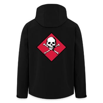 Skull and bones - Men’s Recycled Softshell Jacket by Stanley/Stella - black - Back - AI Model Male 185 light (185cm)