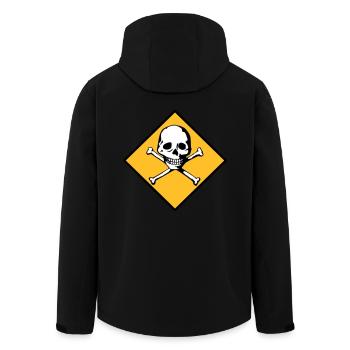 Skull and bones - Men’s Recycled Softshell Jacket by Stanley/Stella - black - Back - AI Model Male 185 light (185cm)