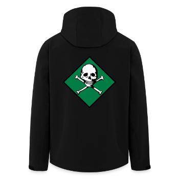 Skull and bones - Men’s Recycled Softshell Jacket by Stanley/Stella - black - Back - AI Model Male 185 light (185cm)