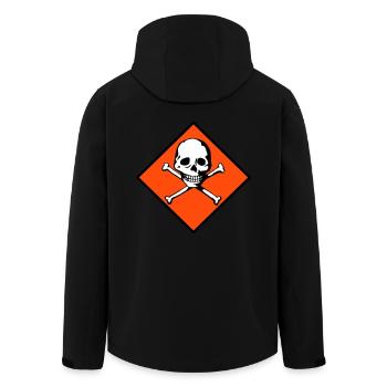 Skull and bones - Men’s Recycled Softshell Jacket by Stanley/Stella - black - Back - AI Model Male 185 light (185cm)