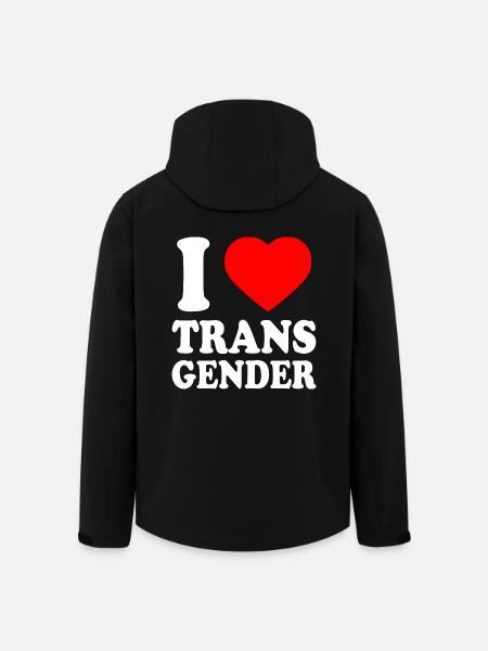 I love transgender trans - Men’s Recycled Softshell Jacket by Stanley/Stella - black