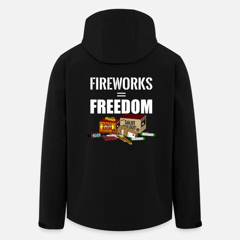 Freedom Fireworks - Recycelte Männer Softshell-Jacke von Stanley/Stella - Schwarz