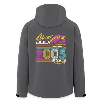 2005 Vintage Vintage Anniversaire Cadeau Rétro - Veste softshell homme en polyester recyclé Stanley/Stella - noir - Dos - AI Model Male 185 light (185cm)
