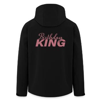 Birthday King - Cooles Geburtstagsparty-Geschenk für Männer - Recycelte Männer Softshell-Jacke von Stanley/Stella - Schwarz - Hinten - AI Model Male 185 light (185cm)