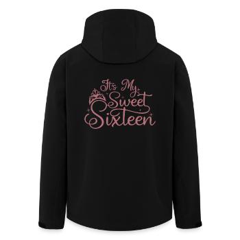 It's My Sweet Sixteen 16th Birthday 16 Years Old - Men’s Recycled Softshell Jacket by Stanley/Stella - black - Back - AI Model Male 185 light (185cm)