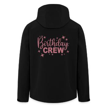 Birthday Crew Matching Gruppe Geburtstagsfeier Outfit - Recycelte Männer Softshell-Jacke von Stanley/Stella - Schwarz - Hinten - AI Model Male 185 light (185cm)