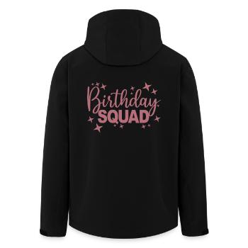 Birthday Squad Matching Group Birthday Party Gift - Men’s Recycled Softshell Jacket by Stanley/Stella - black - Back - AI Model Male 185 light (185cm)
