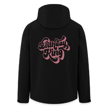 Birthday King - Cooles Geburtstagsparty-Geschenk für Männer - Recycelte Männer Softshell-Jacke von Stanley/Stella - Schwarz - Hinten - AI Model Male 185 light (185cm)