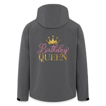 Birthday Queen Women Birthday Party Gift - Men’s Recycled Softshell Jacket by Stanley/Stella - anthracite - Back - AI Model Male 185 light (185cm)