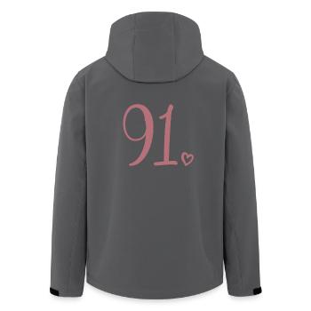 Süße Nummer 91, 91 Jahre alt, 91. Geburtstag Geschenk - Recycelte Männer Softshell-Jacke von Stanley/Stella - Schwarz - Hinten - AI Model Male 185 light (185cm)