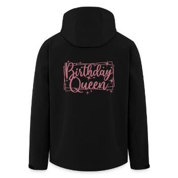 Birthday Queen Women Birthday Party Gift - Men’s Recycled Softshell Jacket by Stanley/Stella - black - Back - AI Model Male 185 light (185cm)