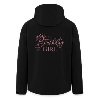 Anniversaire Fille Cool Fête d’anniversaire pour les enfants Filles - Veste softshell homme en polyester recyclé Stanley/Stella - noir - Dos - AI Model Male 185 light (185cm)