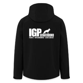 IGP SHEPHERD Wilsigns Dog Sports Gifts IPO - Men’s Recycled Softshell Jacket by Stanley/Stella - black - Back - AI Model Male 185 light (185cm)