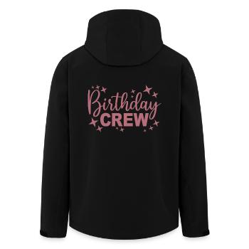 Birthday Crew Matching Group Birthday Party Outfit - Men’s Recycled Softshell Jacket by Stanley/Stella - black - Back - AI Model Male 185 light (185cm)