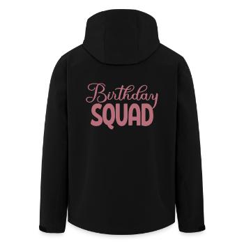 Birthday Squad Matching Gruppe Geburtstagsfeier Geschenk - Recycelte Männer Softshell-Jacke von Stanley/Stella - Schwarz - Hinten - AI Model Male 185 light (185cm)